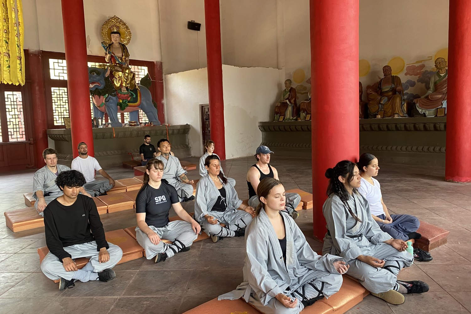 Shaolin kung fu training at Yu Kung Fu temple in China