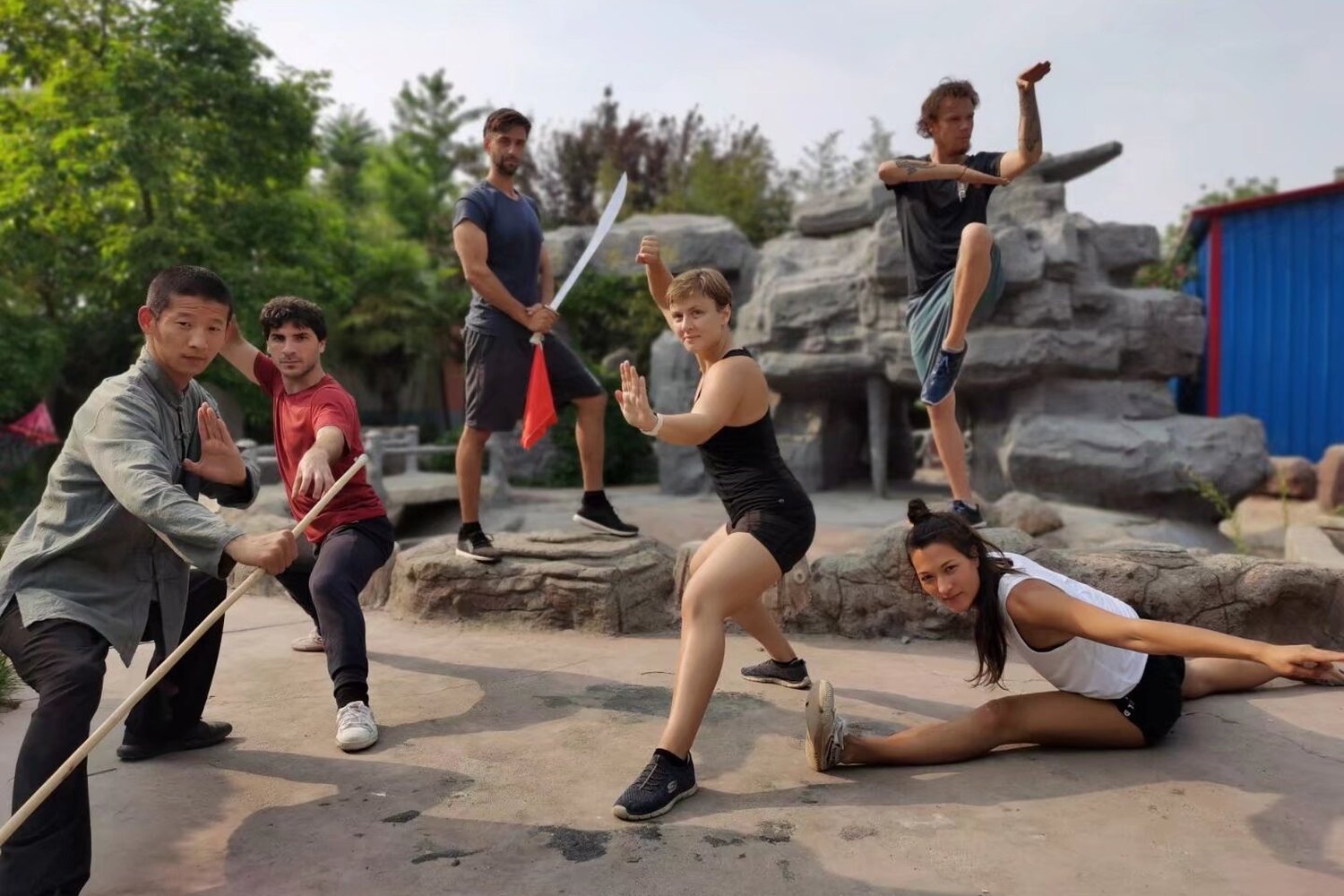 Shaolin kung fu training at Yu Kung Fu temple in China