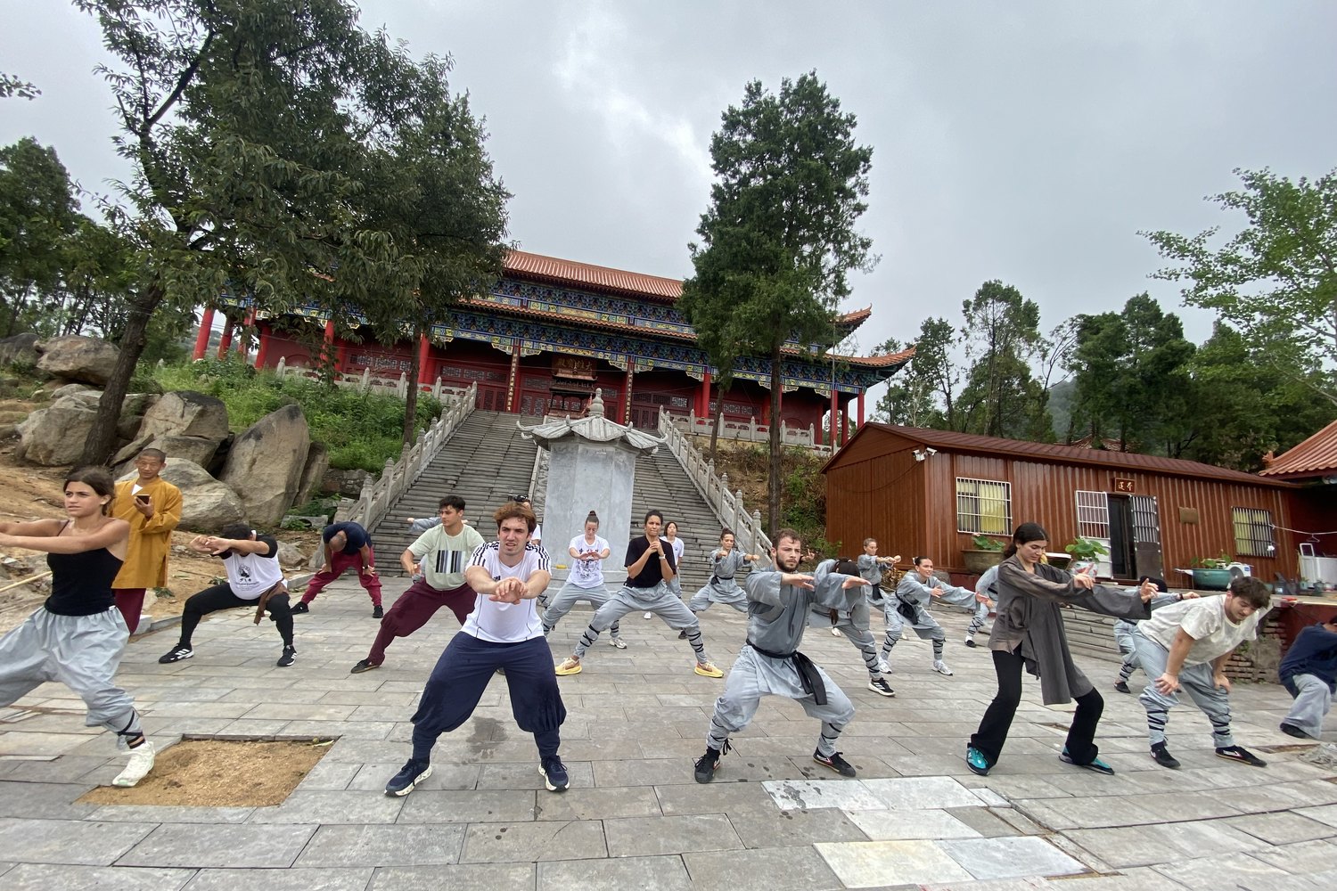Shaolin kung fu training at Yu Kung Fu temple in China