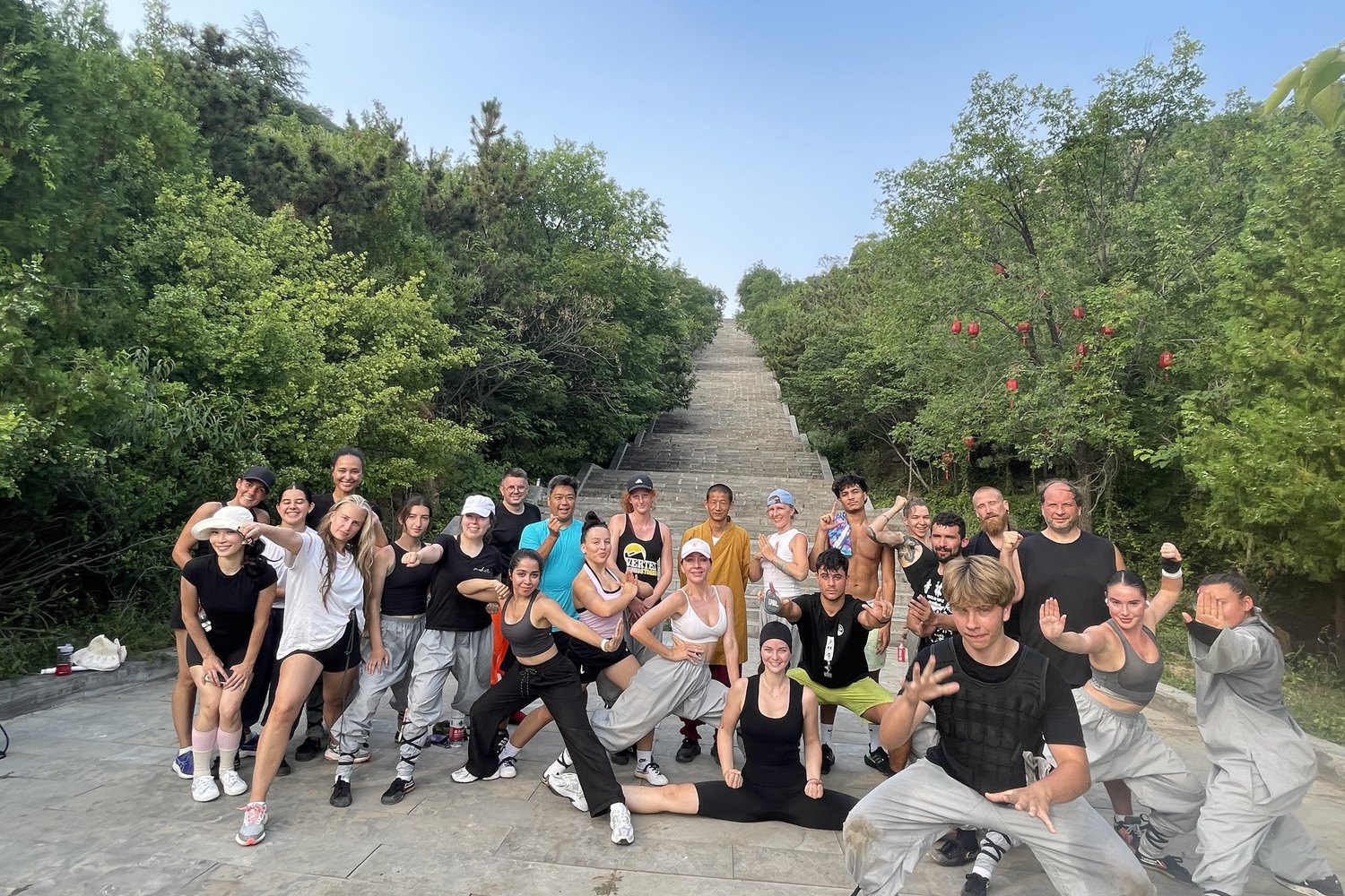 Shaolin kung fu training at Yu Kung Fu temple in China