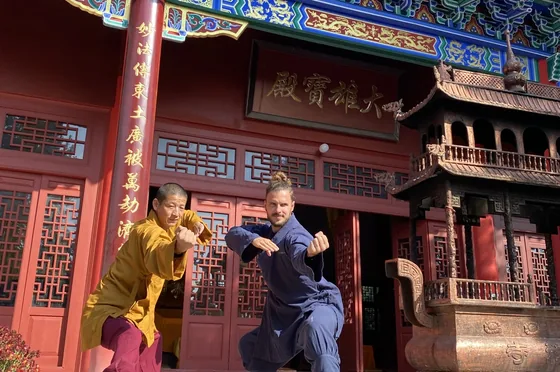 Training at Yu Kung Fu temple in China