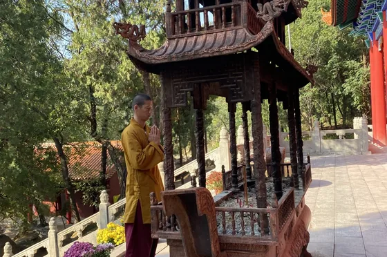 Training at Yu Kung Fu temple in China